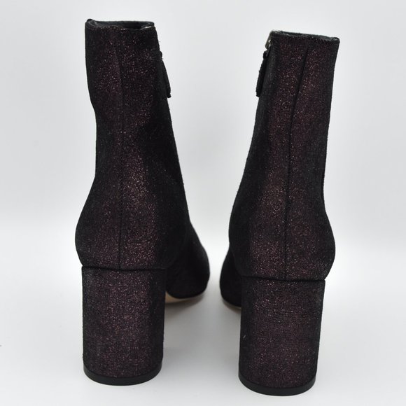 L.K. Bennett London Jourdan Sparkly Purple 'Loganberry' Block Heel Ankle Booties - Picture 7 of 16